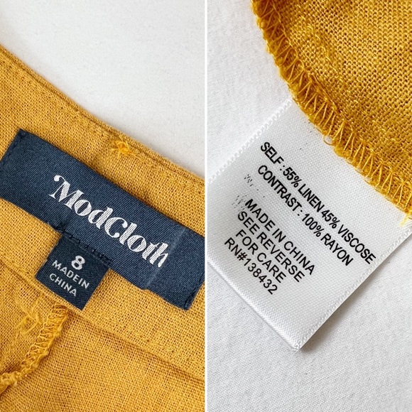 Modcloth New Opportunity Linen Blend Crop Pants Trousers 8 - Picture 5 of 5